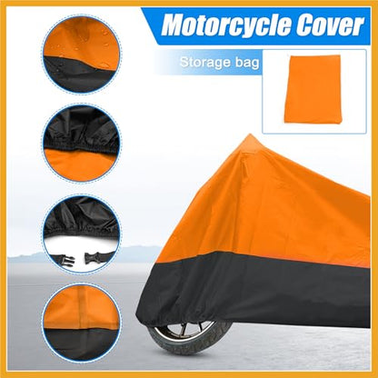 Motorcycle Cover Rain Dust Protector XXL for Harley Davidson Cruiser Sportster Fatboy Softail Dyna Super Glide Replacement