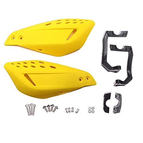 7/8" 22mm Motorcycle Handguards Handlebar Protector Gear for Dirt Bike ATV Yamaha Kawasaki Suzuki Honda(Yellow) - color: Yellow