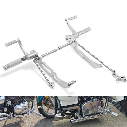 Aluminum CNC Forward controls Foot pegs for Yamaha Virago XV750 XV1100 Silver - color: Silver, size: XV750 XV1100