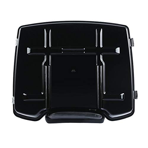 TCMT Razor Motorcycle Trunk Box Backrest Pad Fit For Harley 2009-2013 Touring Road Glide Street Glide Electra Glide Road King 2009-2013 (Chrome Latches)- Pack - color: Chrome Lacthes Trunk+Backrest