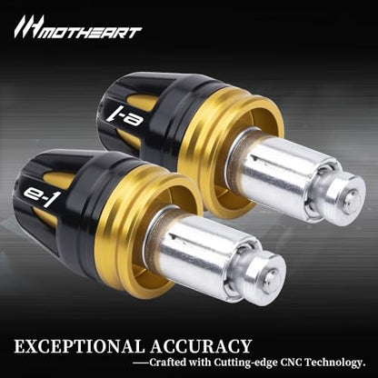 Motorcycle Handlebar End Caps For Ninja e-1 2023-2024 Z e-1 2024-2025 7/8” Bars 17mm Diameter CNC Handlebars (See details below) ninja e-1 z Accessories (Gold) - color: Gold