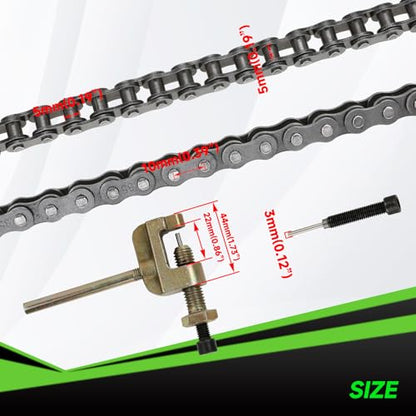 35 Chain 140 Links Chain Breaker Kit for Mini Bike Coleman CT100U CC100X Baja DB30 Blitz Racer Motovox MBX10 MBX11 Monster Mega Moto 80 105cc Predator 212cc 100cc 97cc Go Kart Minibike Parts