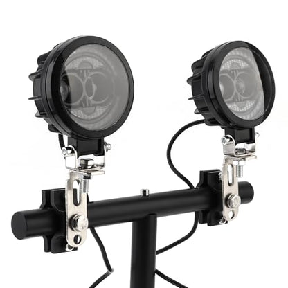 Windance 2pcs Light Bar Mounting Bracket 18.5-27mm/0.72-1.06 inch Aluminum Auxiliary Spotlight Tube Clamp Holder for Motorcycle Scooter Pit Bike ATV UTV Front Fork Bumper Roll Bar Roof Rack (Silver) - color: Silver