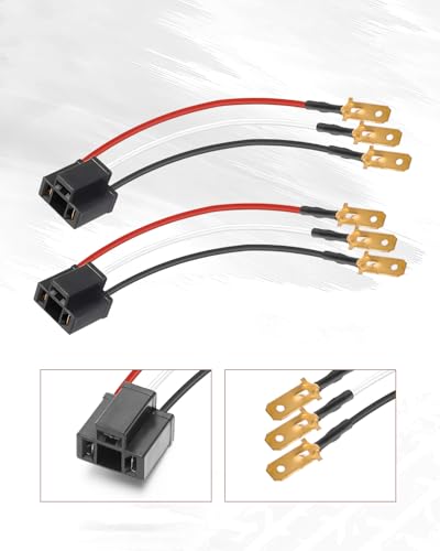 BICYACO 2PCS H4 9003 HB2 Wire Wiring Harness Sockets for 4"x6" 7"x6" 5"x7" Inch Sealed Beam Car Truck Headlights Pickup Heavy Duty Headlamp - color: H4 9003 HB2 Wire Harness