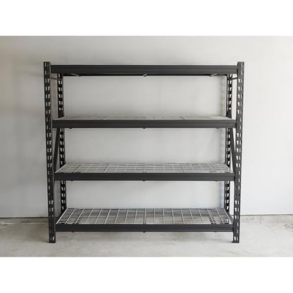 Ironton 4-Tier Industrial Steel Shelving Unit, 8,000-Pound Load Capacity, Garage Storage Rack, 77" W x 24" D x 72" H - size: 4 Tier