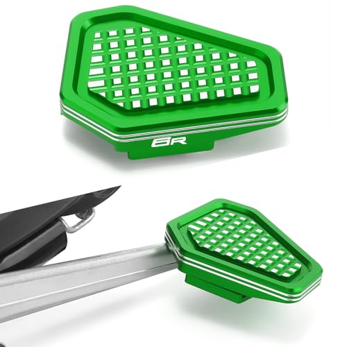 Modeer Motorcycle Widening Foot Brake Pedal Extension Compatible with Ninja ZX-6R (2015-2025) Enlarge Anti-Slip Peg Extender Plate zx6r Accessories (green) - color: green, size: ZX6R