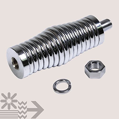 True MODS Heavy-Duty LED Whip Light Flag Spring Mount Mounting Base [Chrome-Finish] [Quick Release] [1/2" 20 Thread] for Offroad UTV ATV SxS Side-by-Side 4 Wheeler Polaris RZR Can-Am Maverick X3 - color: Chrome, size: 1pc, style: 1/2" - 20 Thread