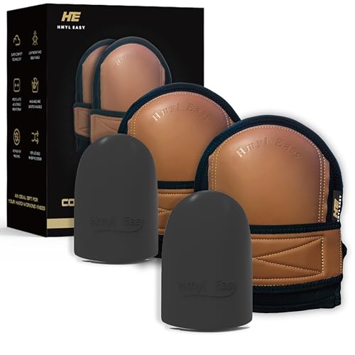 Super Soft Leather Knee Pads for Work With Extra Pair of upgraded Liners, Shorts Available, Replaceable Inner Cushion Knee Pads for Construction, Garden, Clean, Floor and Garage – Beige - color: Beige With Extra 1 Pair of Liners