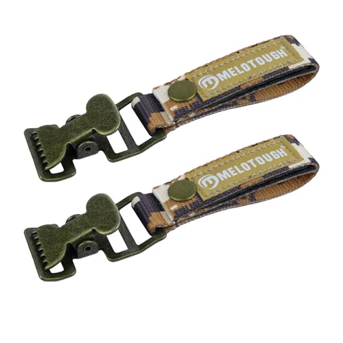 MELOTOUGH Glove Clip Tactical Glove Clips Work Glove Holders Strap with Alligator Clip for Tool Belt,Tool Bag,Tool Backpack - color: Khaki Camo