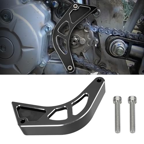 Canitu Black Front Sprocket Cover Guard,Motorcycle Aluminum Chain Guard Sprocket Engine Drive Cover Case Saver Protector Engine Case Protection for Honda CRF110 2013-2024 - color: Black