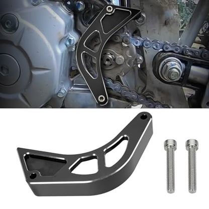 Canitu Black Front Sprocket Cover Guard,Motorcycle Aluminum Chain Guard Sprocket Engine Drive Cover Case Saver Protector Engine Case Protection for Honda CRF110 2013-2024 - color: Black