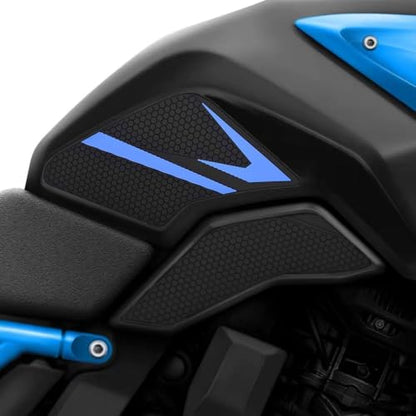 Motorcycle Non-Slip Rubber Gas Tank Pads with Knee Grips - 4-Piece Traction Side Protectors (for Suzuki Vehicle) GSX-8S (2023~) GSX-8R (2024~) (Blue) - color: Blue