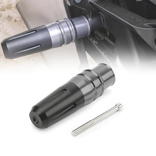 2 Pack Motorcycle Frame Sliders for BMW C400GT C400X C400 GT X, CNC Aluminum Universal Drop Guards, Motorcycle Frame Protectors for Body & Fairing Protection,B Grey - color: B Grey