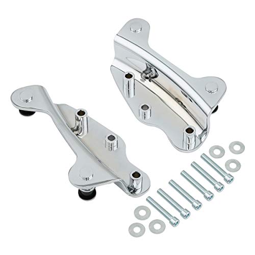 TCT-MOTORPARTS Detachable Backrest Sissy Bar w/Docking Hardware Kits Luggage Rack for Harley Touring Street Glide Road King 2009-2013 - color: Chrome #2(2009-2013)