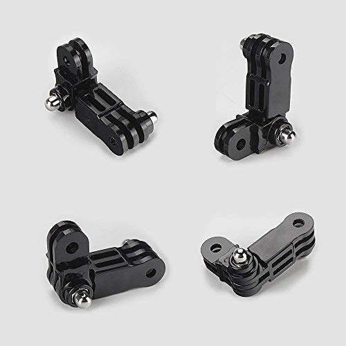 HSU Adjust Arm Straight Joints Mount, Long and Short Same Direction Straight Joints Mount for GoPro Hero 13 12 11 10 9 8 7 6 5 4 3 3+ 2 1, AKASO Campark and Other Action Cameras