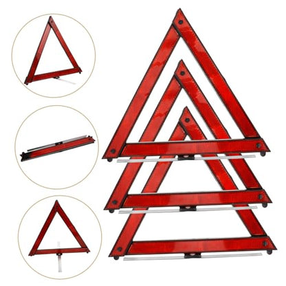 3pcs Road Safety Triangles Reflective Tape Emergency Roadside Triangle Sign