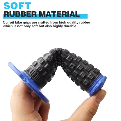 7/8" Dirt Bike Grip Rubber Anti-Slip Universal Motorcycle Grips Handlebar Racing Grip for Motocross Mini Bike Surron Light Bee x Grips KLX110 YZ450F XR50 CRF80 Motocross Grips - color: Blue