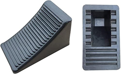 Fasmov 4 Pack Solid Rubber Heavy Duty Wheel Chock, Premium Chock for Car, Travel Trailers, RV, Truck, and ATV - size: 4 Pack