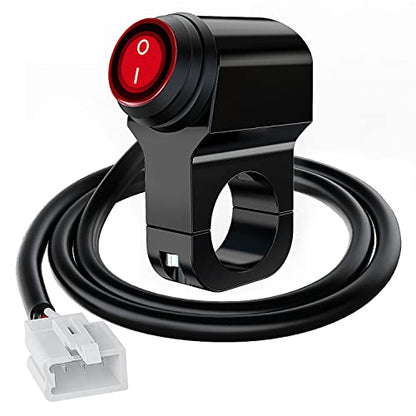 Nilight Motorcycle Handlebar Switch Plug and Play 12V ATV Light Push Button Waterproof ON Off Switches for UTV Driving Lights- Fits 7/8" Handlebars (22mm) - color: Motorcycle Handlebar Switch