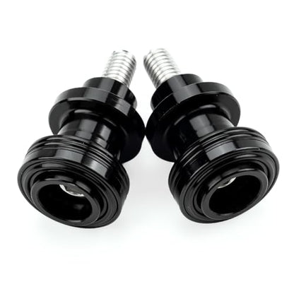 M8 Swingarm Spools Sliders, CNC Billet Aluminum Universal Paddock Rear Stand Screws Bobbins, Fits for CBR600RR CBR1000RR, GSXR600/750/1000, ZX6R ZX10R Z650 Z900, SV650,S1000RR– 2 PCS (Black) - color: Black