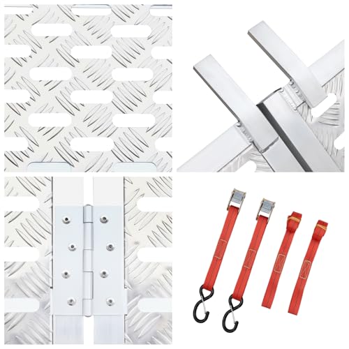 Heavy Duty ATV Ramp 77" x 54" Aluminum Folding Loading Ramp 1500 LB Capacity ATV UTV Motorcycle Ramp for Dirt Bike Tractor Lawn Mower Snow Blower Pickup Truck Cargo Trailer