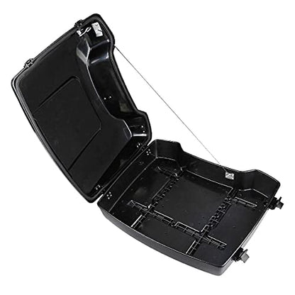 TCMT 5.5" Razor Motorcycle Trunk Box Backrest Pad Solo Mounting Rack Metal Base Plate Fit For Harley Touring 2009-2013 Road Glide Road King Street Glide Pack - color: Black Lacthes Trunk+Pad+Black Solo Rack+Plate