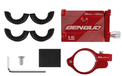 Aluminum Motorcycle Bike Bicycle Holder Mount Handlebar for Cell Phone GPS US (Red) - color: Red