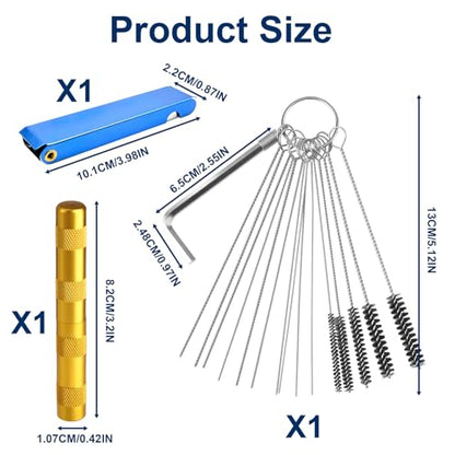 3 Pack Torch Tip Cleaner Kit, Carburetor Dirt Cleaning Removal Set for Jets Nozzles Orifices, Throttle Body Tools for Chainsaw Motorcycle ATV Carb Welding Stove Shower Head Maintenance - style: 23 Needles & 5 Brushes & Wrench & Pick