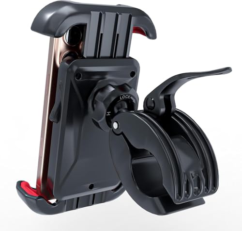 Windone Ultra-Grip 360° Bike Phone Mount - Universal Motorcycle & Bicycle Handlebar Holder, Compatible with iPhone 15/14/13, Samsung Galaxy, 4.7-6.7" Smartphones, Tool-Free Installation, Anti-Shock