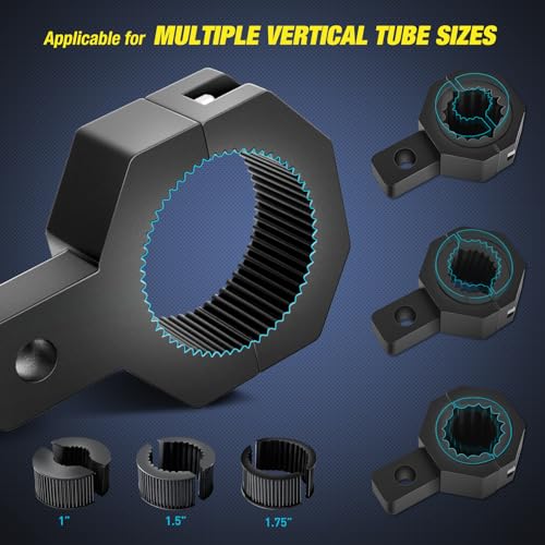 Nilight 90023D 4-Pack Standard 4PCS Mounting Bracket Kit LED Off Road Light Vertical Bar Tube Clamp Roof Roll Cage Holder,2 Years Warranty Black - size: 4-Pack (Standard)