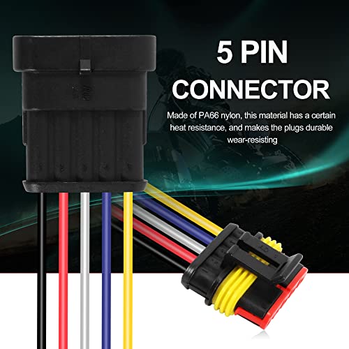 G 5 Pin Way Electrical Wire Connector Male Female Plug Socket Quick Disconnect Waterproof Plug Play for Car Truck Motorcycle Marine Boat - size: 5 PIN