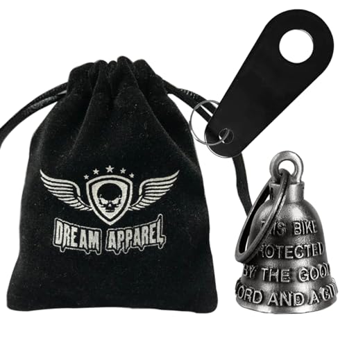 Dream Apparel Motorcycle Bell Guardian Angel Drive Away Gremlin, Biker Bell for Men Women Rider Riding, Good Luck Gift - color: This Bike Protected By the Good Lord