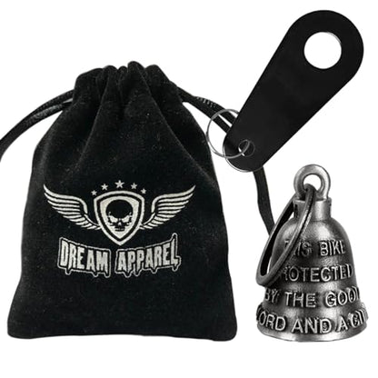 Dream Apparel Motorcycle Bell Guardian Angel Drive Away Gremlin, Biker Bell for Men Women Rider Riding, Good Luck Gift - color: This Bike Protected By the Good Lord