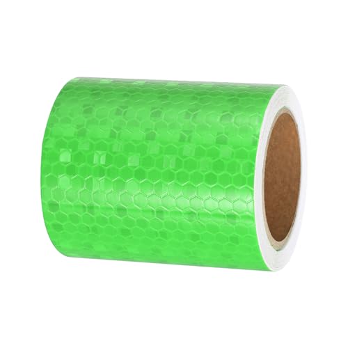 PATIKIL Reflective Tape, 1 Roll 3 Inch x 10 Ft Waterproof Self Adhesive High Visibility Caution Warning Safety Tape Reflector for Trucks Trailers Cars, Green - color: Green, size: 3 IN x 10 FT