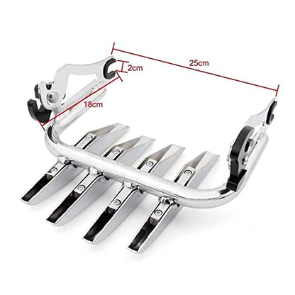 Detachable Sissy Bar Upright Passenger Backrest Pad & Luggage Rack For Harley Touring Road King Street Glide Road Glide 2009-2025 - color: Chrome #2