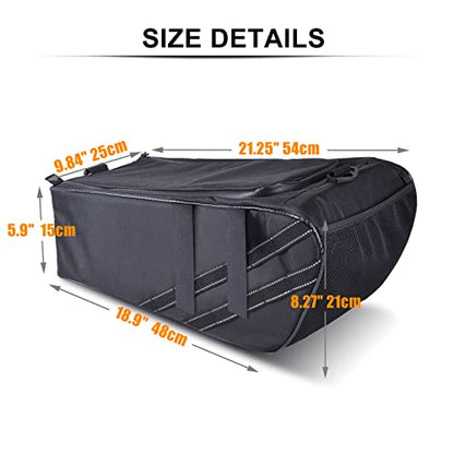 Under Seat Bag Compatible with Honda Ruckus 2010-2025 Accessories, Water-Resistant Scooter Side Frame Storage Bag with Shoulder Strap - Black Trim - color: Black