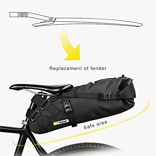 Rhinowalk Waterproof Bike Saddle Bag 13L - Under Seat Storage for Mountain Road Biking and Commuting Trips - size: 13L