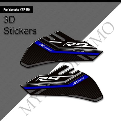 Motorcycle Tank Pad Compatible with Yamaha YZF R9 YZFR9 2025 2026 Motorcycle Fuel Tank Protector Gas Tank Decals YZF R9 Tank Pad Fuel Tank Kit Knee Stickers Decals Protection (A-9) - color: A-9