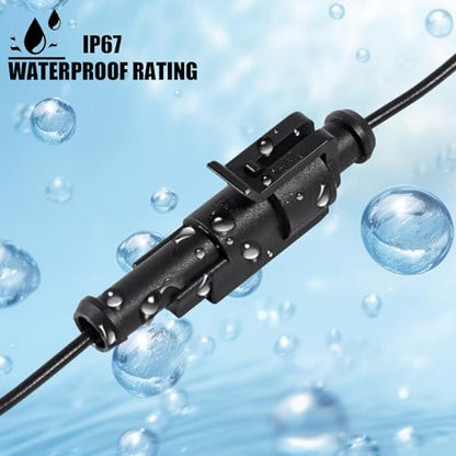 DIANN 6pcs 1 Pin Way Electrical Wire Connector Waterproof Connector 16AWG Male and Female Plug Quick Disconnect Connectors for Car Truck Motorcycle Boat - size: 1-Pin