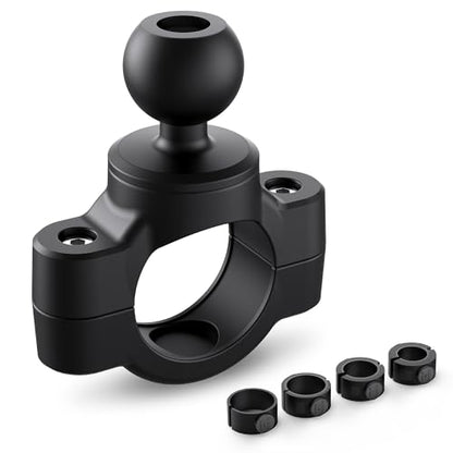 TUSITA Motorcycle Mount Handlebar Rail Base with B Size 1" Ball - Small - size: 1" Ball Handlebar Clamp