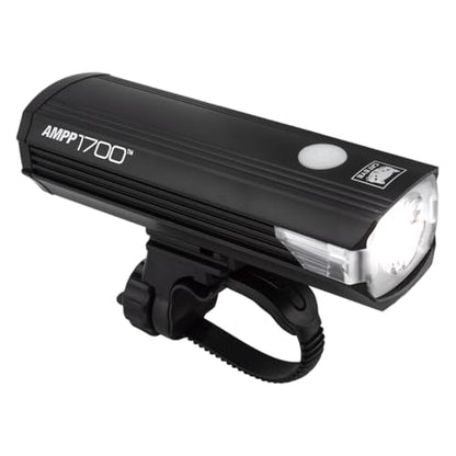 CATEYE AMPP USB Rechargeable Bike Light – High Visibility Super Bright OptiCube™ Headlight for Commuters, Road Cyclists & Mountain Bikers, Day & Night Riding Modes, IPX4 Waterproof, Tough & Durable - style: Ampp1700