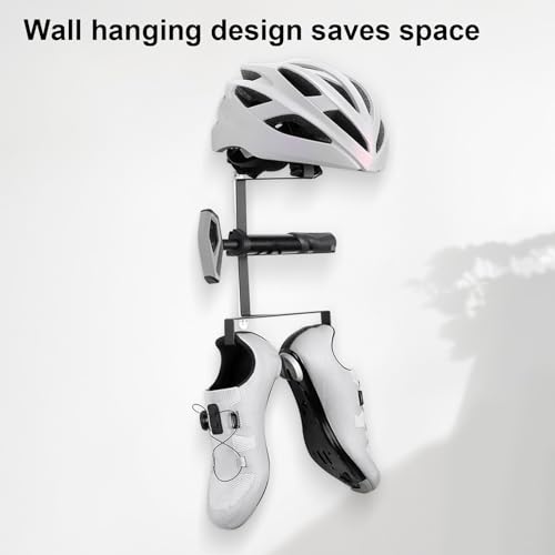 Wall Mount Motorcycle Helmet Holder, Bicycle Helmet Rack Display Hanger, Storage Organizer for Helmet, Goggles, Shoes, Motorcycle Accessories for Garage, Warehouse
