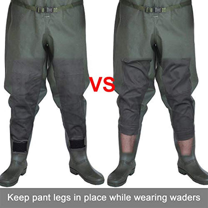 Wisdompro 2 Pcs Neoprene Ankle Blousing Garter Trousers Boot Blousers Strap for Wader Fishing Hunting Biking Military Uniform - size: 13 Inches