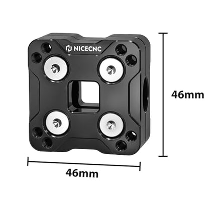NICECNC 14MM GPS Adjustment Bracket GPS Fixed Rod Clamp Compatible with Kawasaki KLR650 2022 2023, 6061 Billet Aluminum, CNC-machined, with Necessary Stainless Steel Hardware, Black