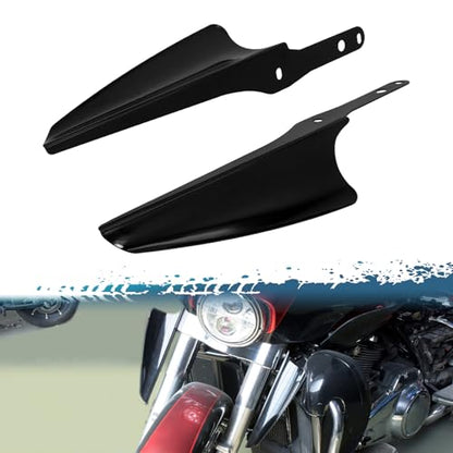 Front Fork Mount Wind Deflectors Windshield Fit for Harley Touring Street Glide Electra Glide Road King CVO FLHT FLHR FLHX 1995-2023 Black