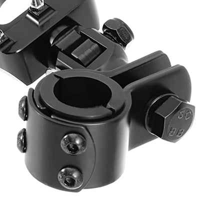 Motorcycle Foot Peg Pedals，Highway Footrest, 1.25 inch Crash Bars Footpegs Fit for Harley Touring Honda Kawasaki Suzuki Yamaha (Short Size) - size: Short Black