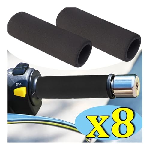Motorcycle Grip Covers 1/4/8PCS Slip-on Foam Anti-Slip Moto Le Levers Comfort Grips Motorcycle Lebar Cover Anti Vibration Grip Sleeve - color: 4pcs