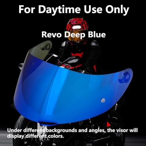 K1 Helmet shield Replacement,K5 Motorcycle Helmet Visor Compatible with K1 K1S K3SV K5 K5S(Revo Deep Blue) - color: Revo Deep Blue