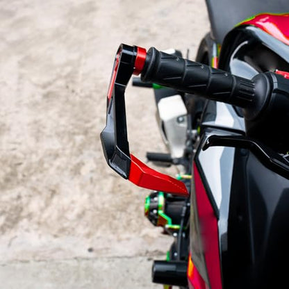 Compatible with 675SR 675 SR-R 675NK 675SS Motorcycle CNC Handlebar Grip Guard Brake Clutch Lever Protector (Red) - color: Red