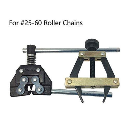 Aobbmok Roller Chain Tools Kit #25-60 Holder Puller&Breaker Cutter for Bicycle,Motorcycle Chains (Carbon Steel)